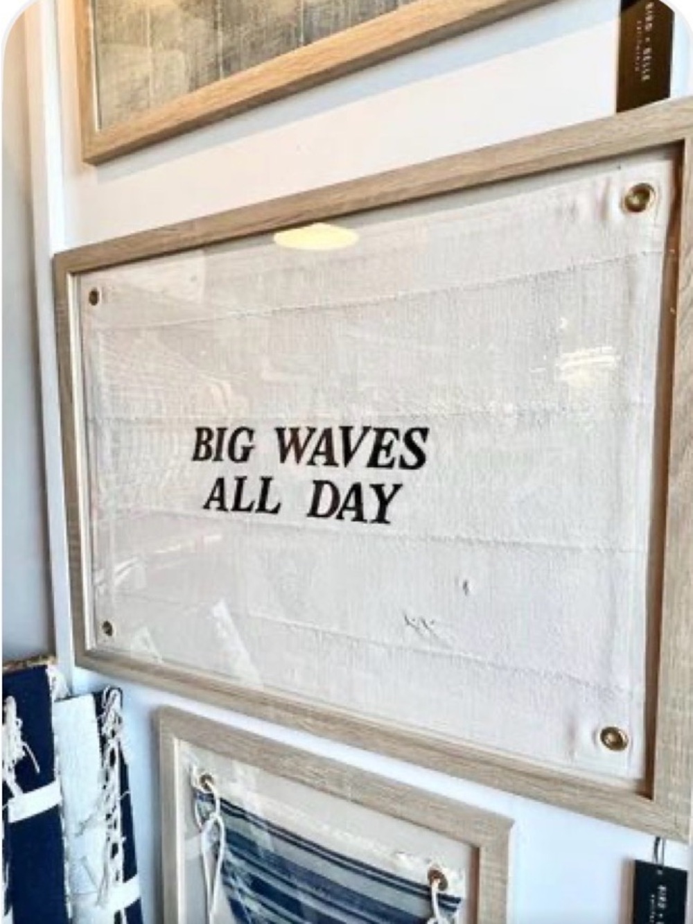 'BIG WAVES ALL DAY' Wall Flag